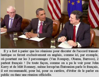 Accord transatlantique, place � l'anglais pour tous