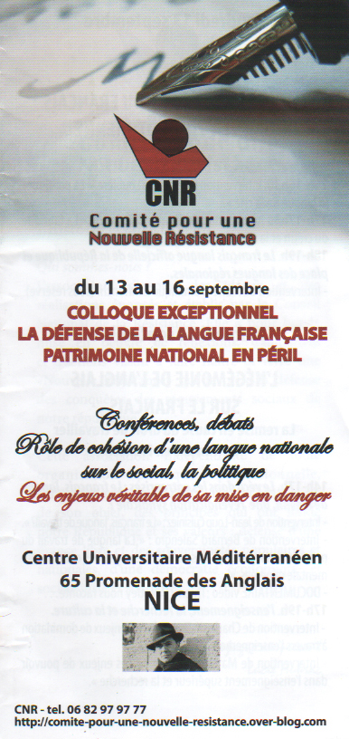 Colloque � Nice sur l'anglais
