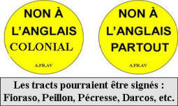 Autocollants contre l'anglicisation
