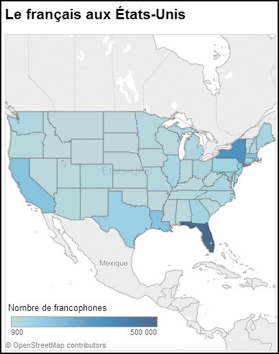 Le fran�ais aux �tats-Unis d'Am�rique
