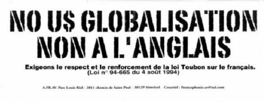 No US Globalisation !