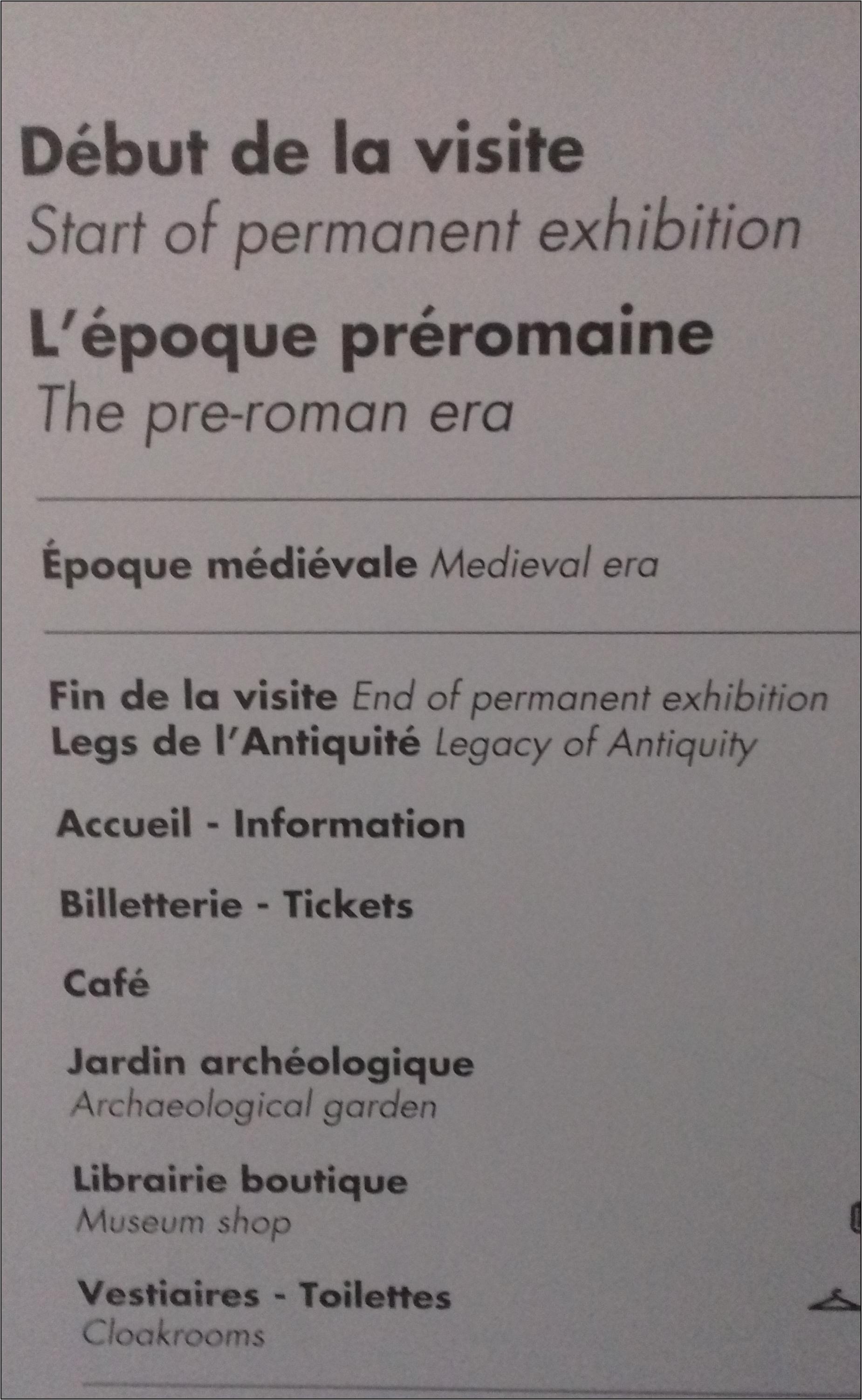 Affichage bilingue illégal au Musée de la Romanité de Nîmes :Plan général