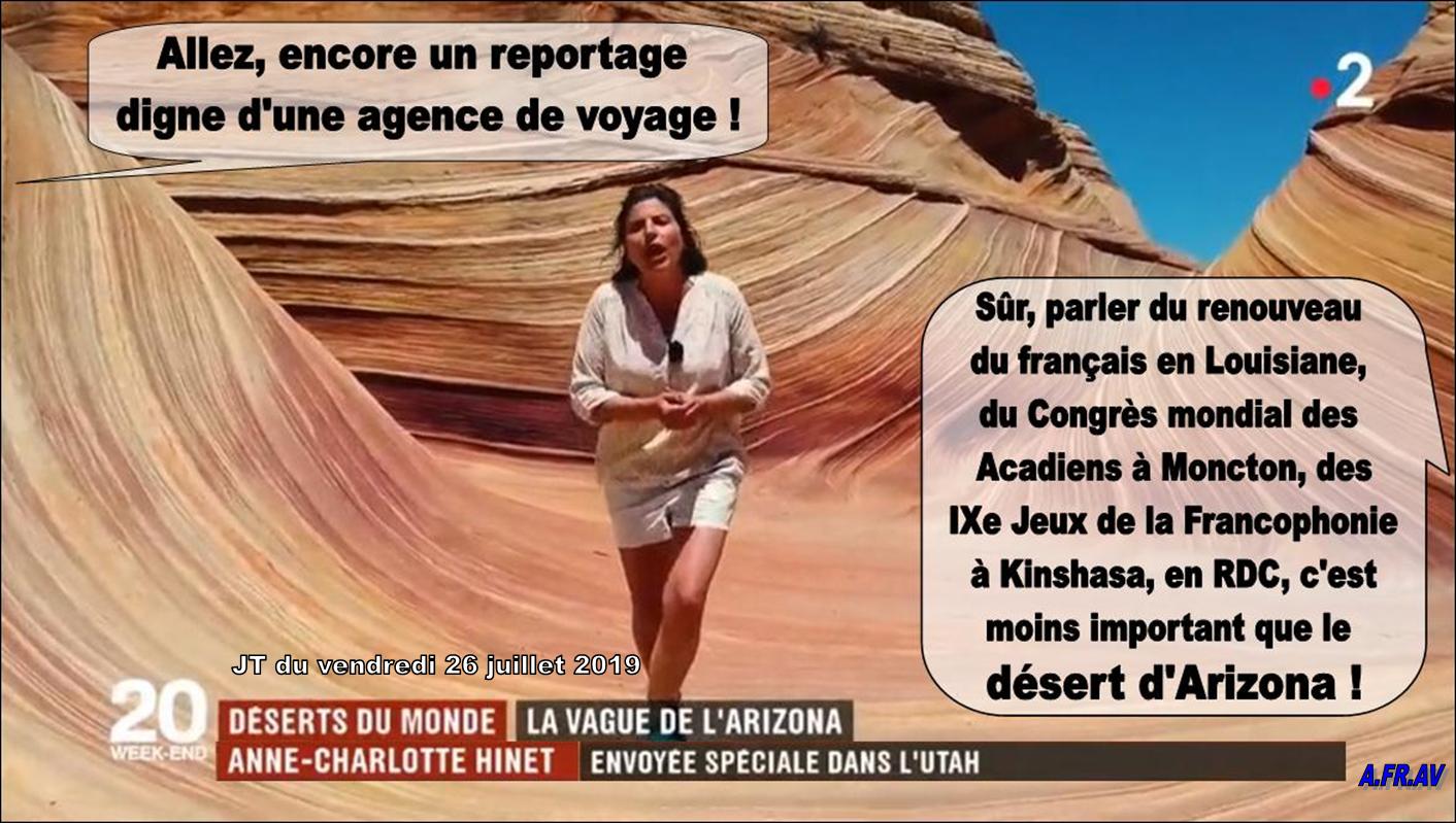 Anne-Charlotte Hinet et le désert d'Arizona sur France 2