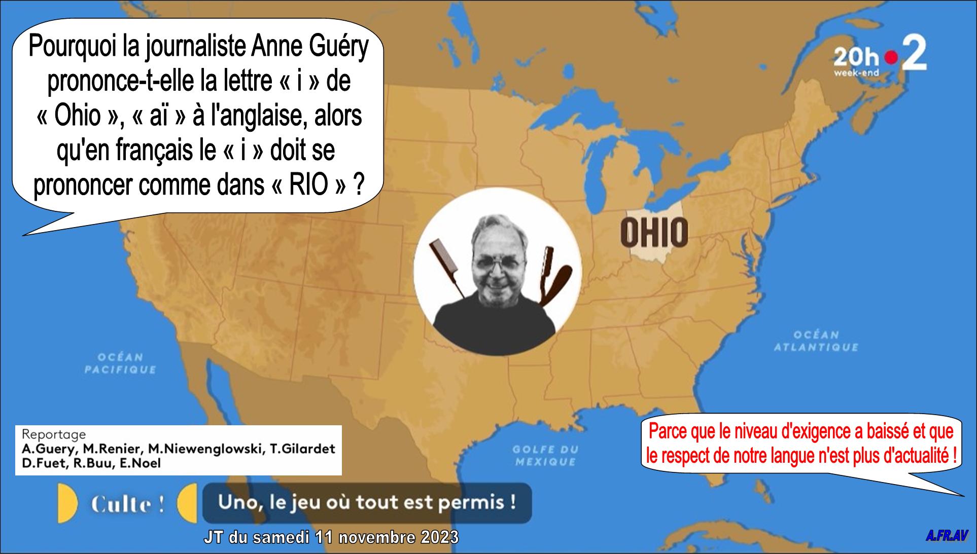 Anne Guery, Matthier Renier, OHIO, JT de 20h de France2, France Télévisions