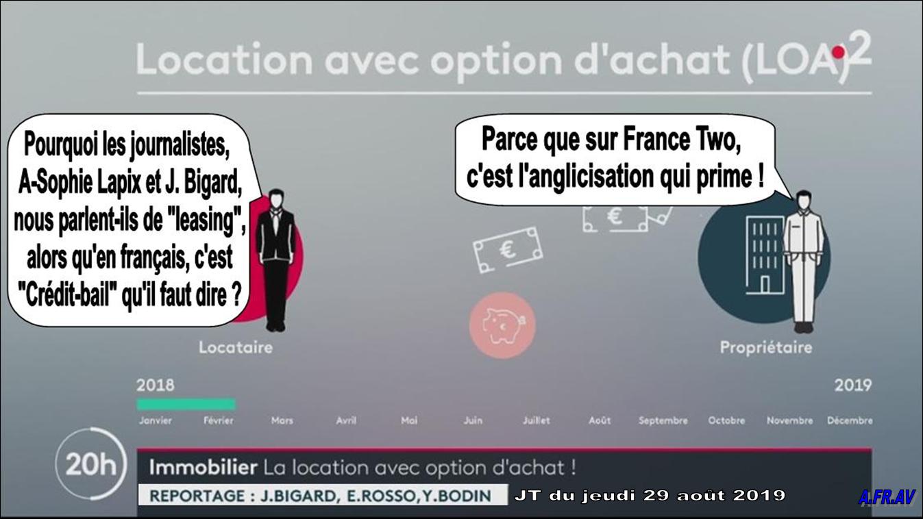 Anne-Sophie Lapix et Julien Bigard journalistes au 20h de France 2