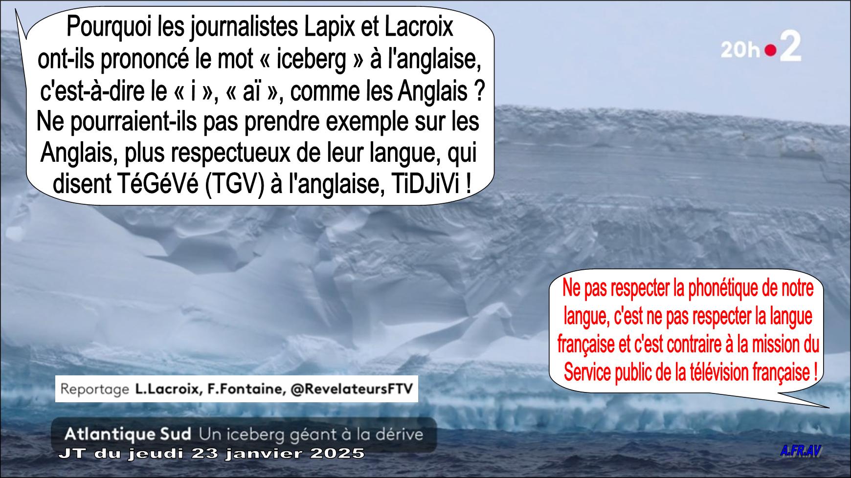Anne-Sophie Lapix, Luc Lacroix, prononciation, iceberg, France 2, France Télévisions