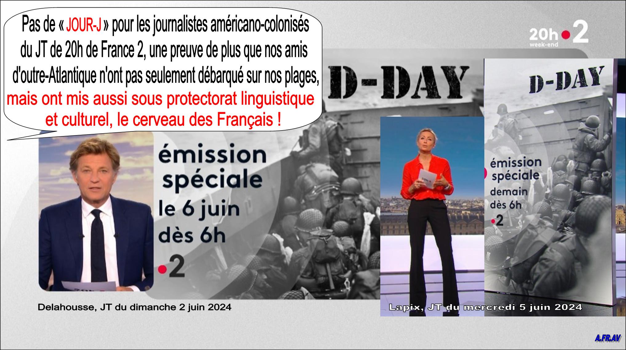 Anne-Sophie Lapix et Laurent Delahousse et le JOUR-J du débarquement des Alliés