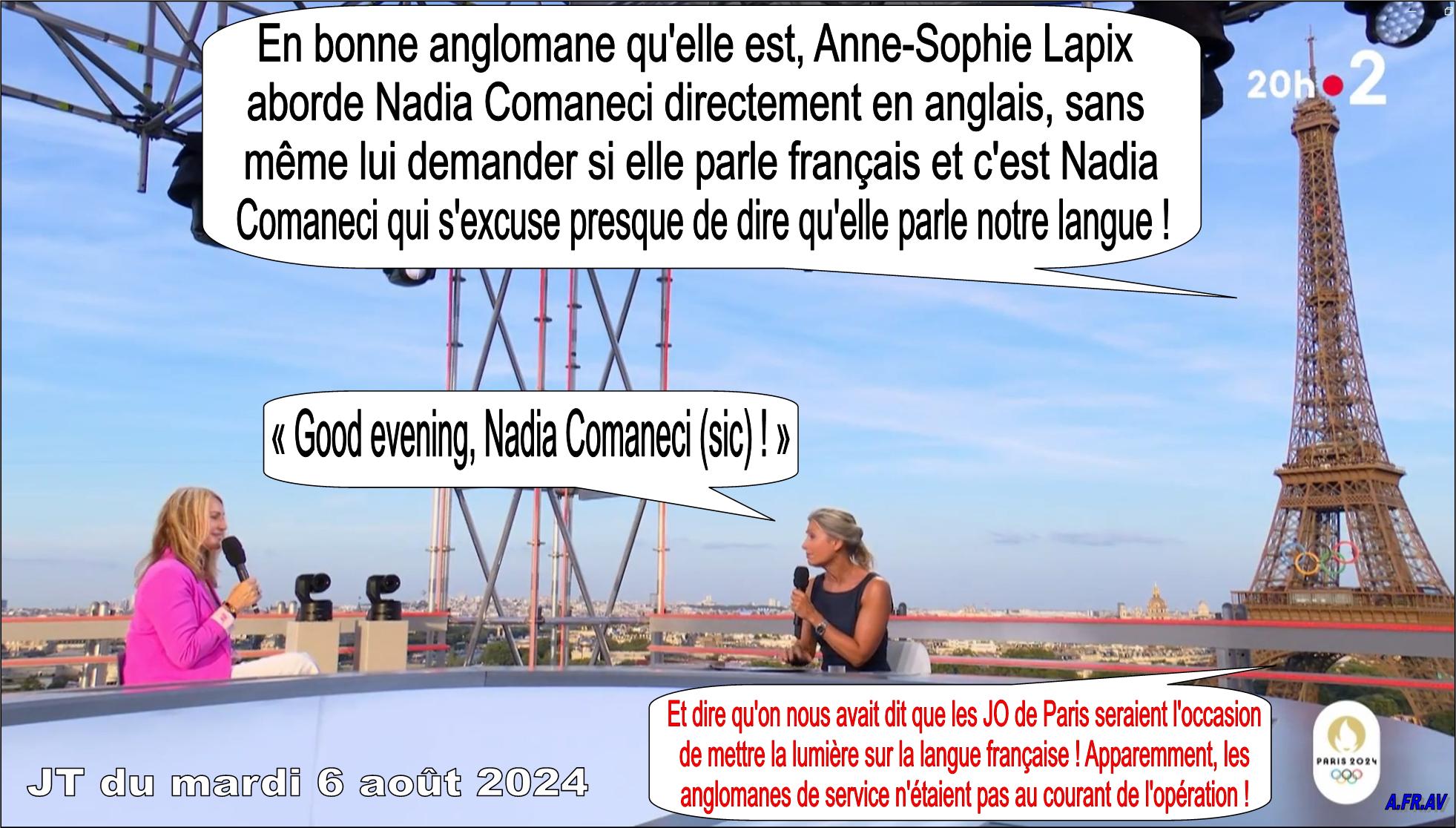 Anne-Sophie Lapix et Nadia Comaneci