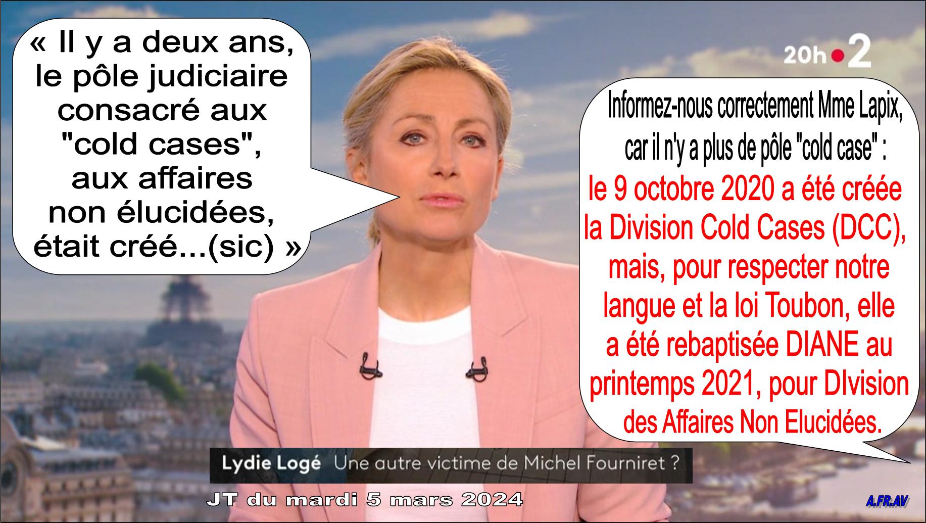Anne-Sophie Lapix et l'anglais au JT de 20h de France 2