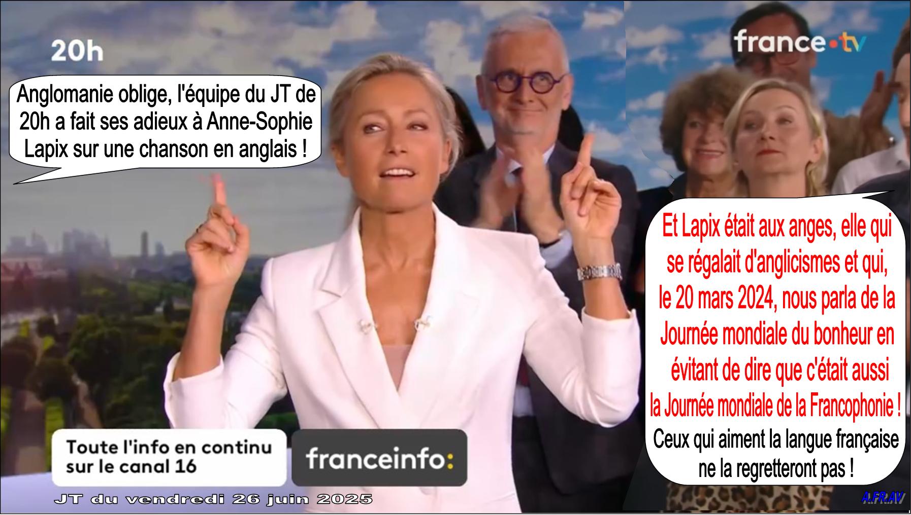 Anne-Sophie Lapix, départ, JT de 20 heures, France 2