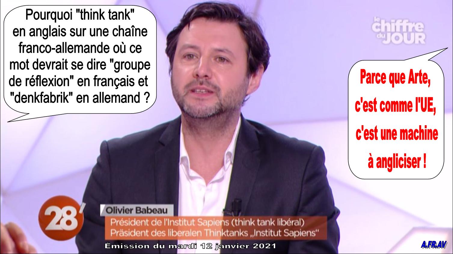 Arte 28 Minutes, Olivier Badeau et son groupe de réflexion de l'institut Sapiens