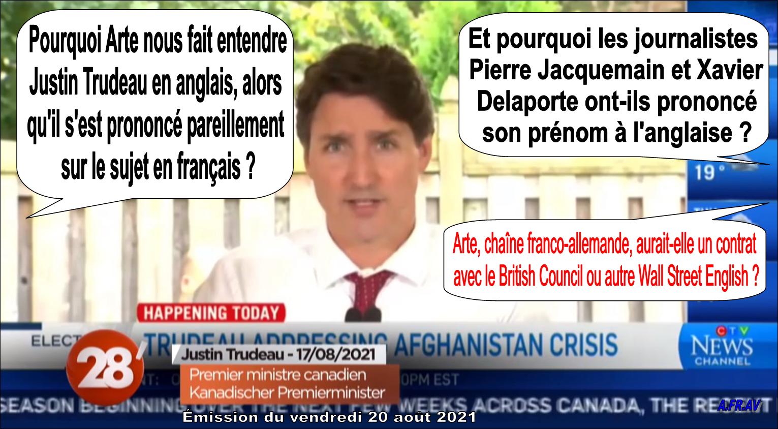 Arte, 28 Minutes, Jean-Mathieu Pernin, Pierre Jacquemain, Xavier Delaporte, Justin Trudeau