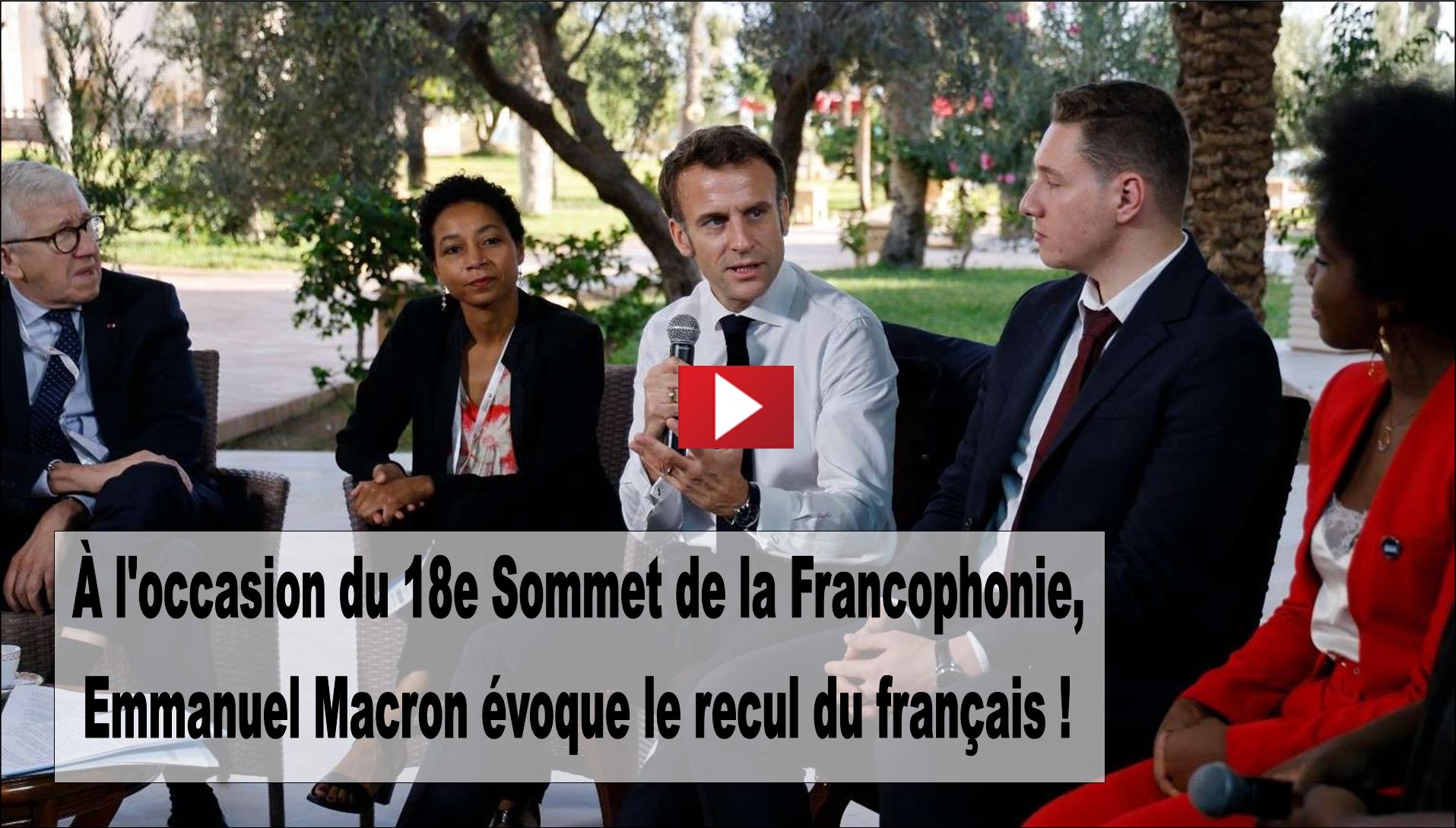 Au 18e Sommet de la Francophonie Emmanuel Macron voque le recul du franais