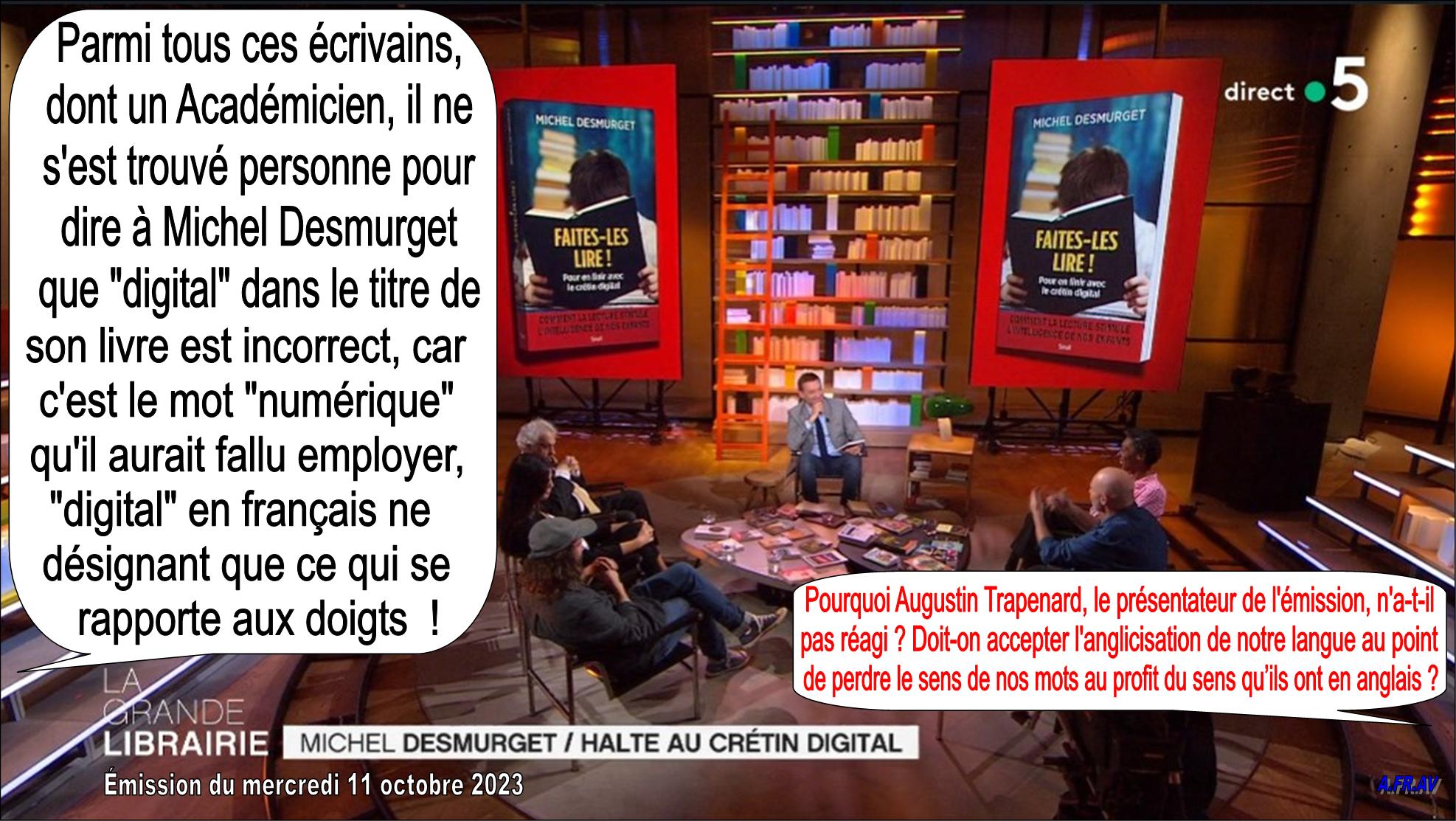 Augustin Trapenard, Michel Desmurget, La Grande Librairie, France 5, France Televisions