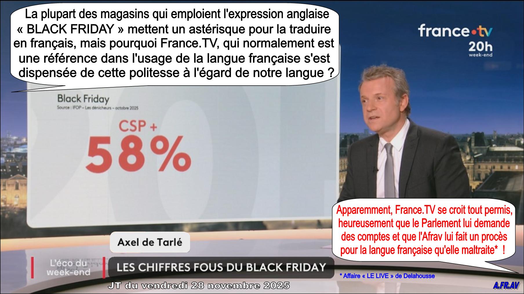 Axel de Tarlé, Laurent Delahousse, Black Friday, France 2