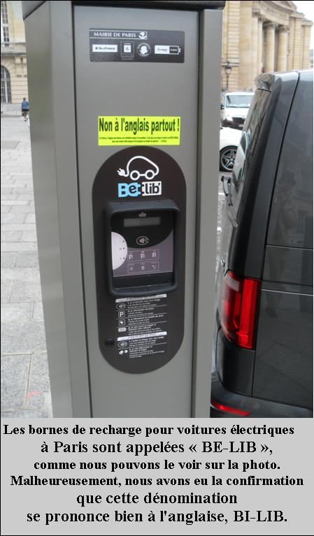 Borne de recharge pour voiture électrique à Paris
