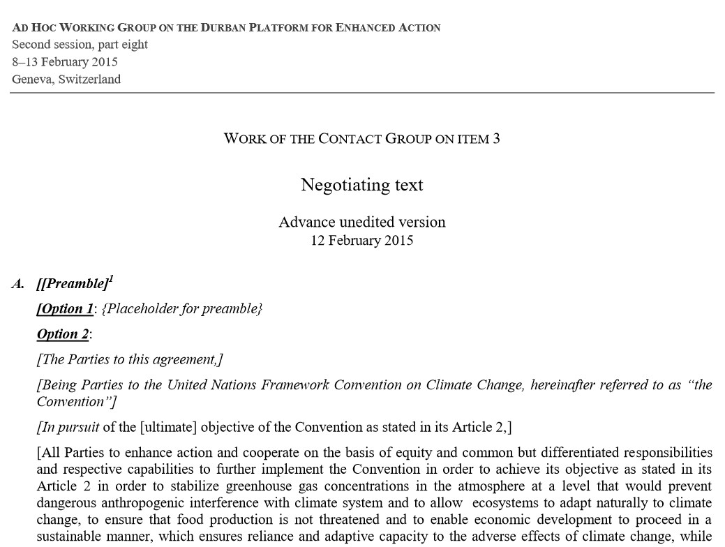 Négociations sur le Climat (COP) l'anglais en dictateur absolu