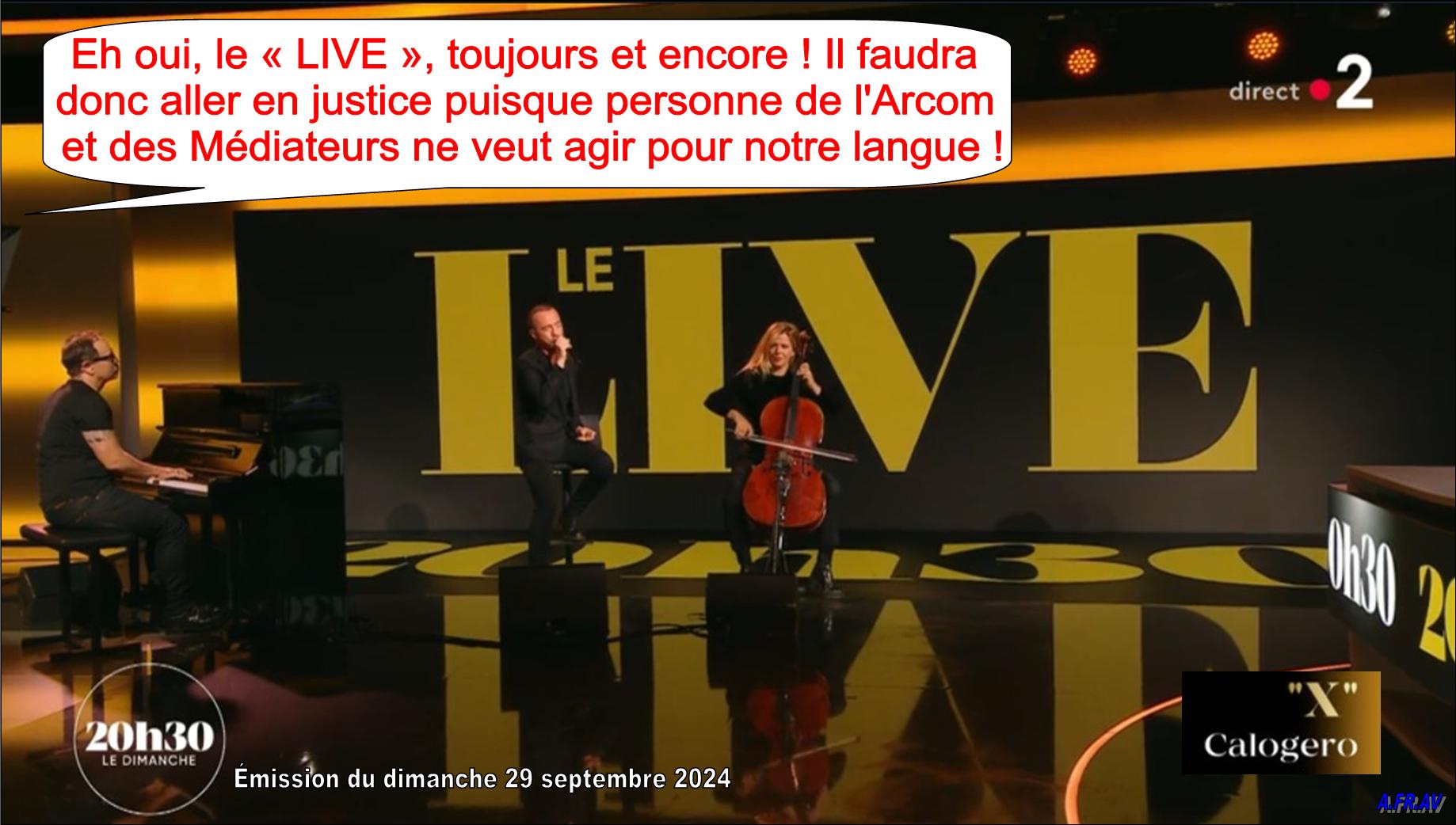 Calogero, direct, Laurent Delahousse, 20h30 le Dimanche