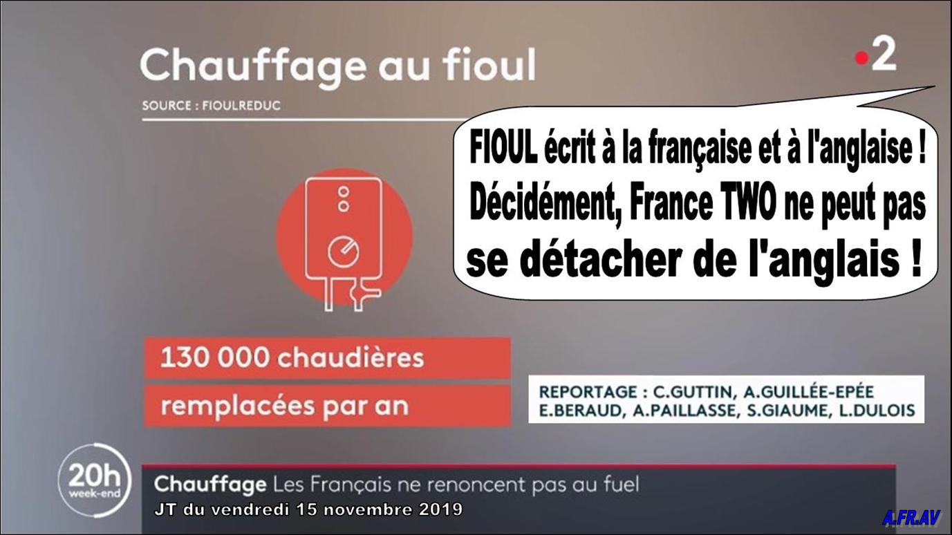 Camille Guttin et le Fioul sur France 2 au JT de 20h