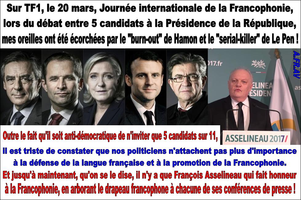 François Asselineau, langue française et Francophonie