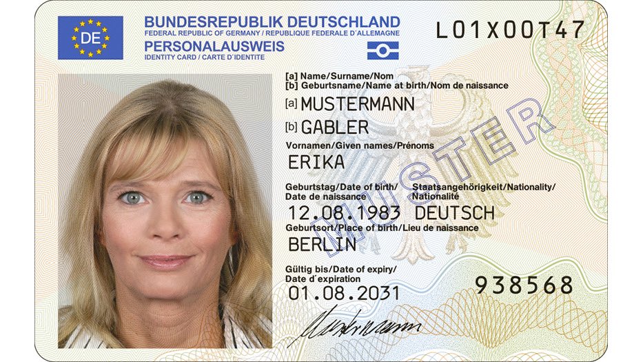 Carte nationale d'identité allemande