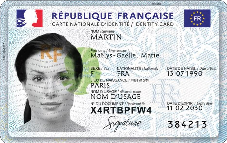 Carte d'identité nationale des Français
