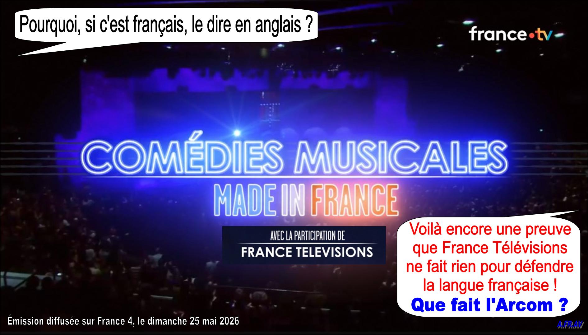 Comédies musiques, France Télévisions