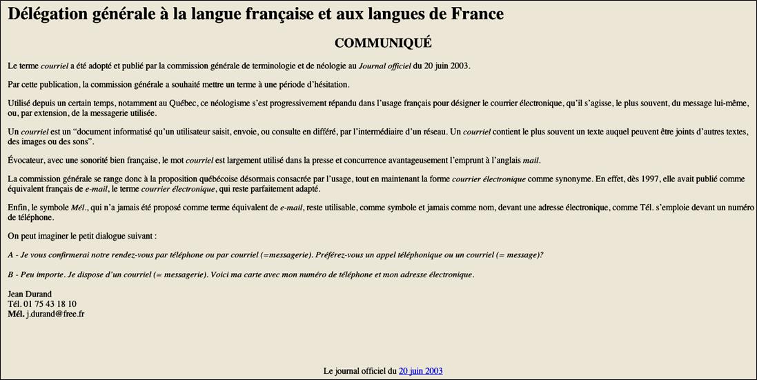 OPÉRATION « MESSAGES COURRIELLÉS