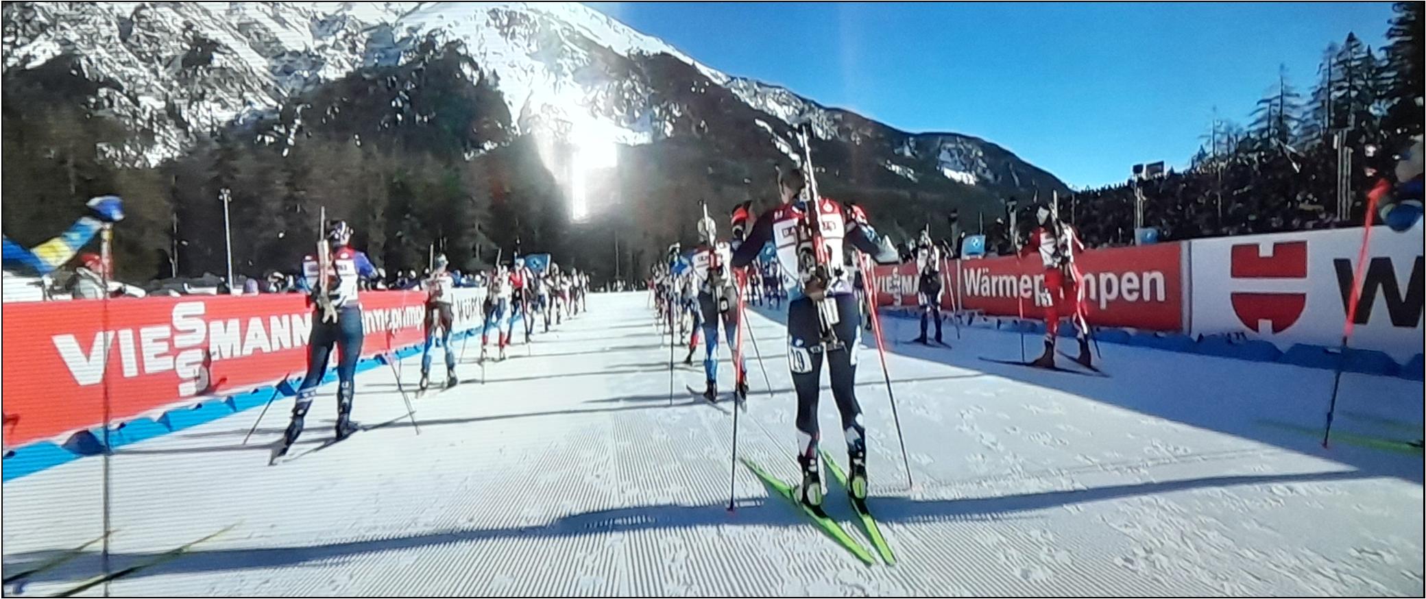 Depart en ligne et non mass-start comme le disent les journalistes de l'Equipe