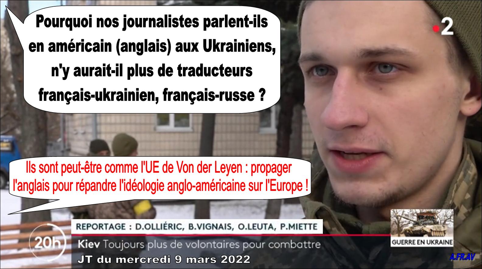 Dorothée Olliéric, Bruno Vignais, Leuta, Patrick Miette, Ukraine, France 2, France Télévisions, Traduction, interprète.