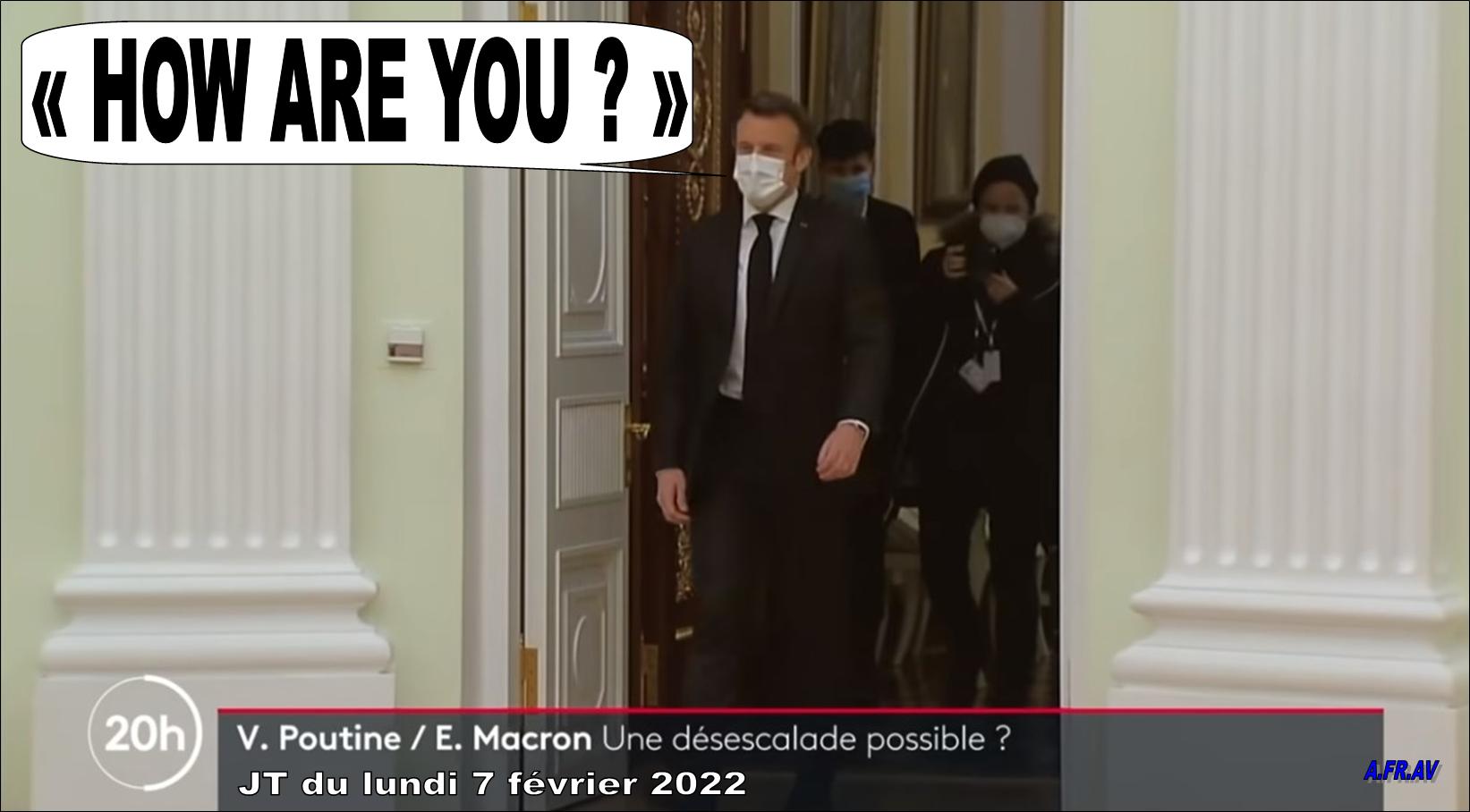 Emmanuel Macron en anglais au Kremlin en Russie