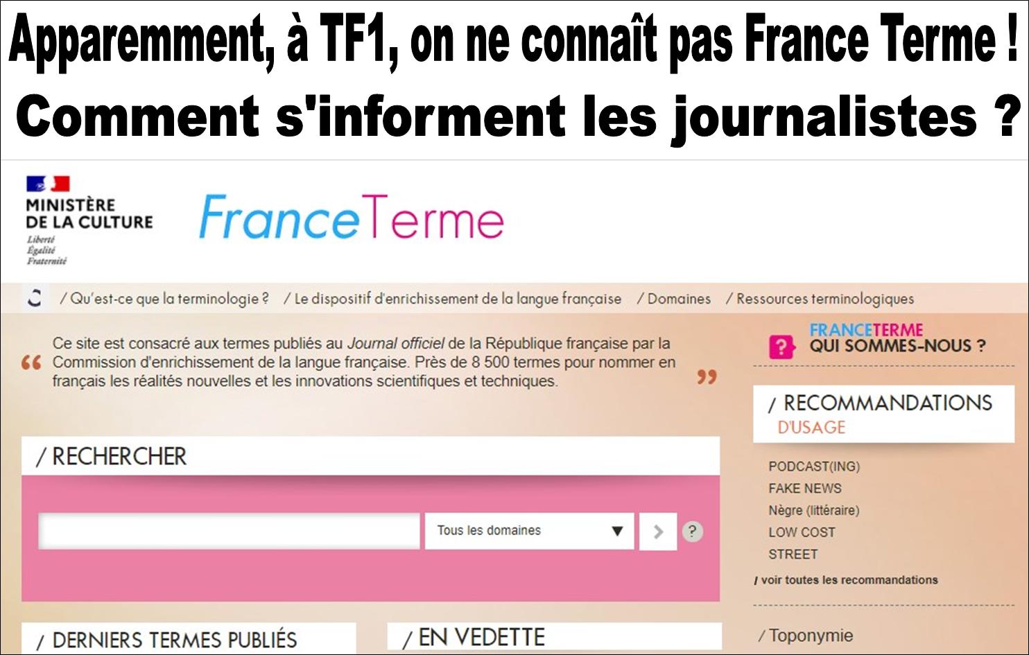 France Terme et les journaliste de TF1