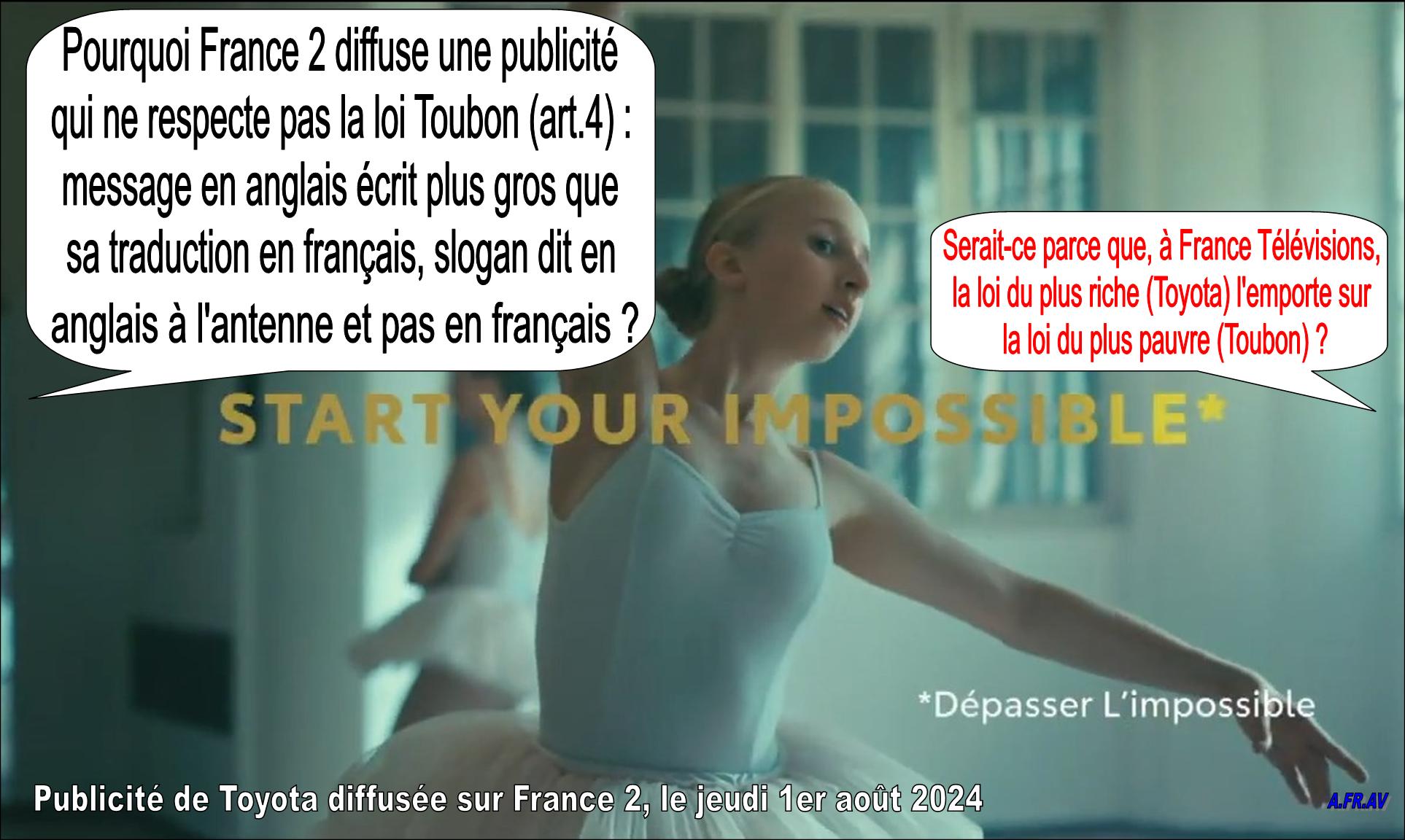 France 2 et Toyota avec le Start Your Impossible