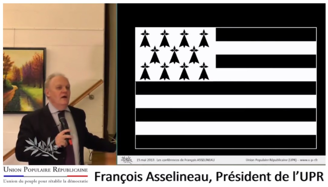 François Asselineau et le drapeau breton