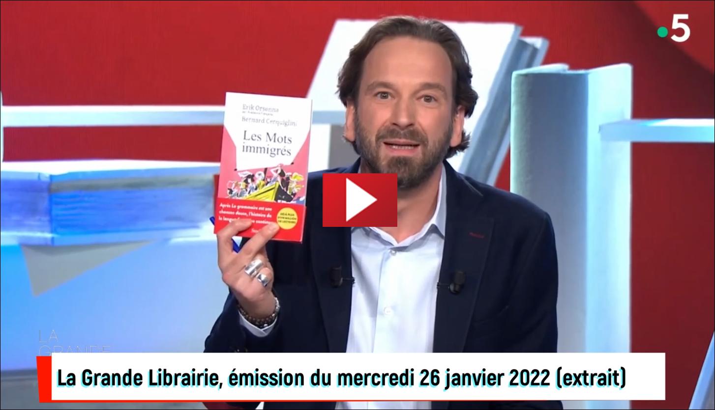 Francois Busnel, Bernard Cerquiglini, Erik Orsenna et les mots immigrés, France-5, France Télévision