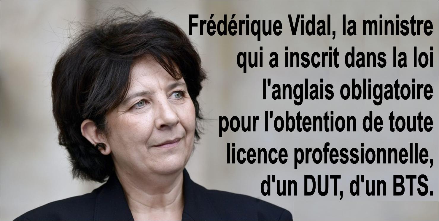 Frédérique Vidal, la ministre qui a inscrit dans la loi l'anglais-obligatoire
