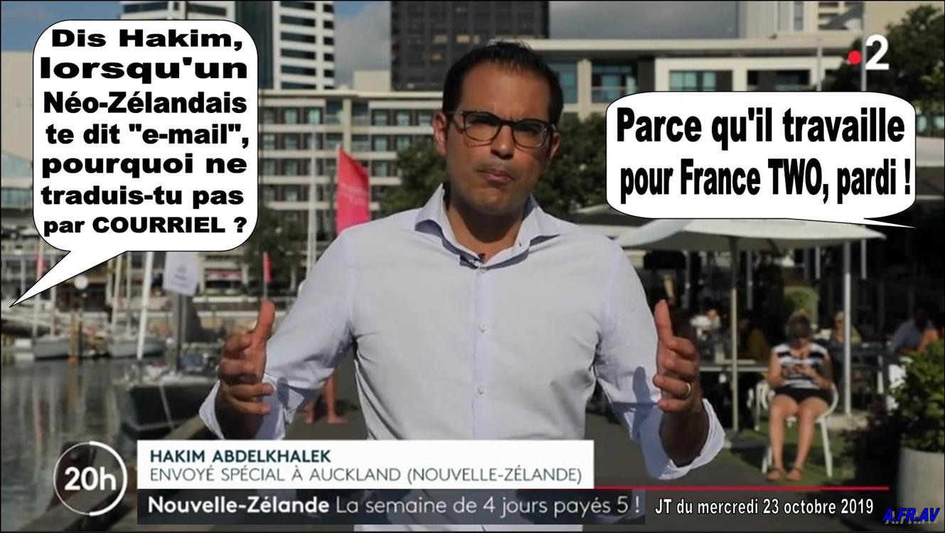 Hakim Abdelkhalek, journaliste à France 2 et le mot COURRIEL