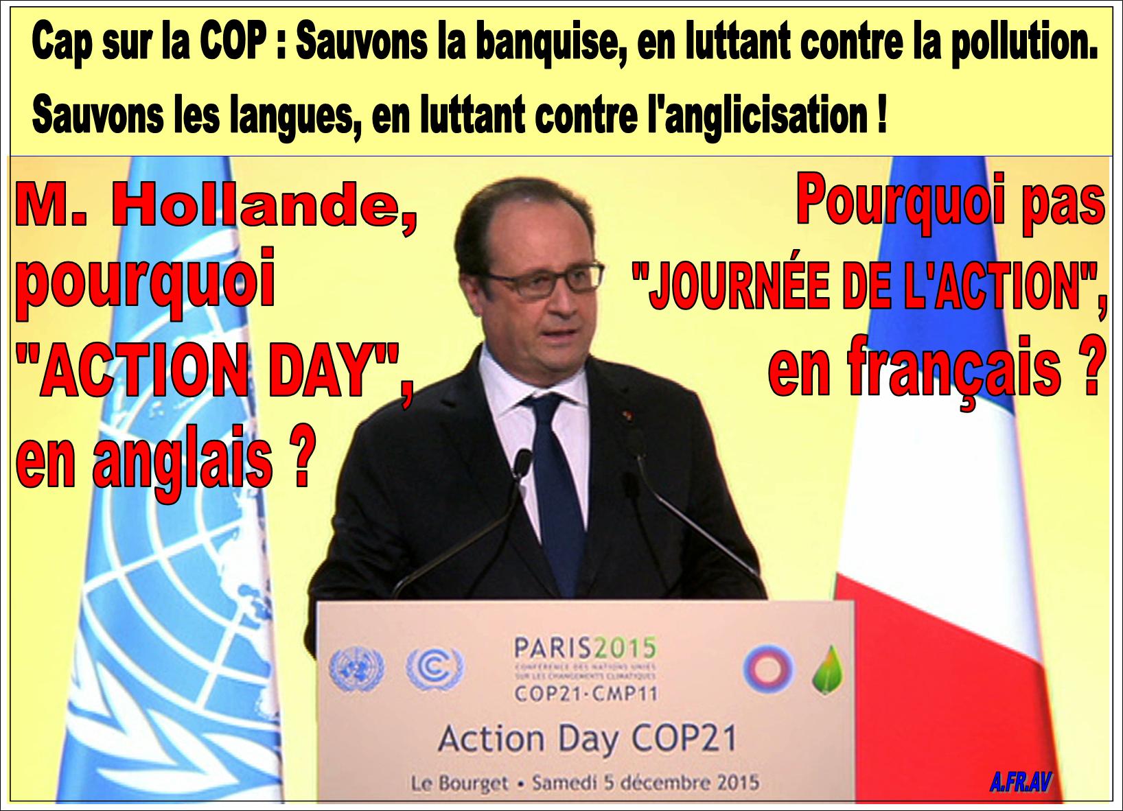 François Hollande et la Journée de l'Action à la Cop21