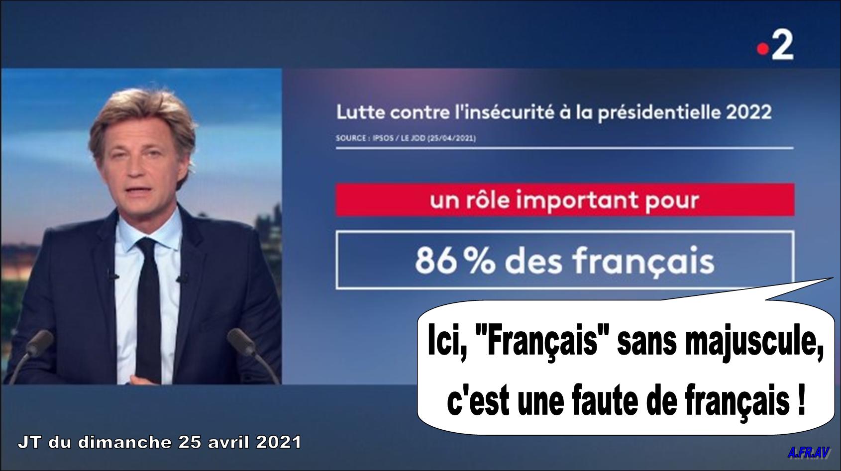 JT de 20 heures de France 2 et langue française