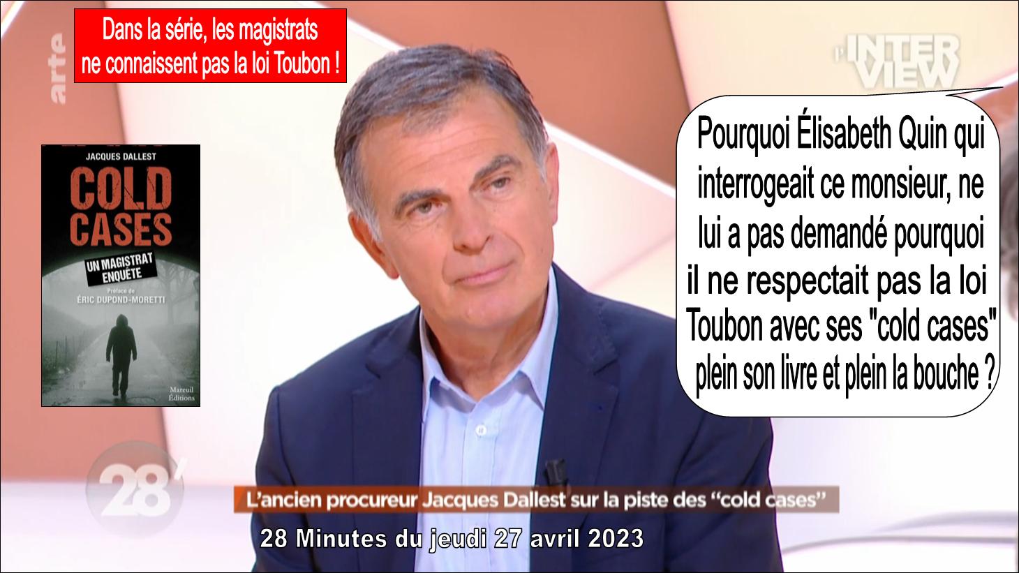 Jacques Dallest, Elisabeth Quin, Affaires non élucidées, Arte, 28 Minutes