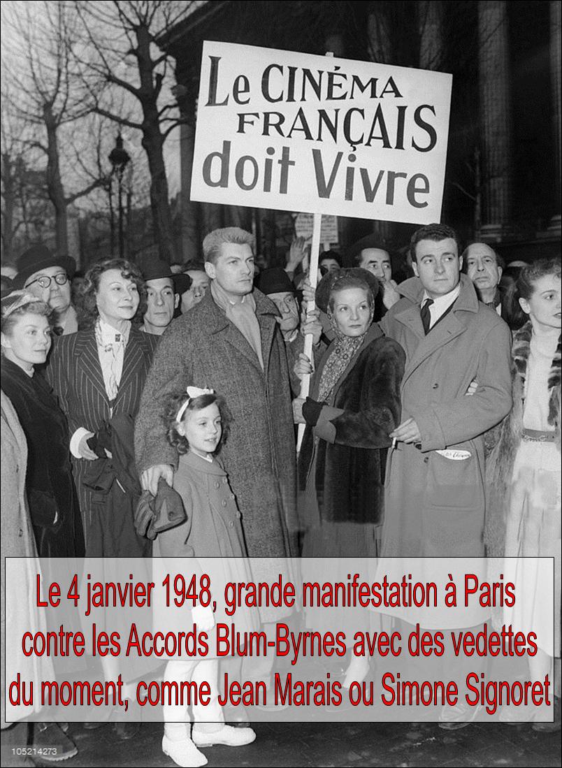 Contre l'invasion du cinéma américain, contre Blum-Byrnes-Bis