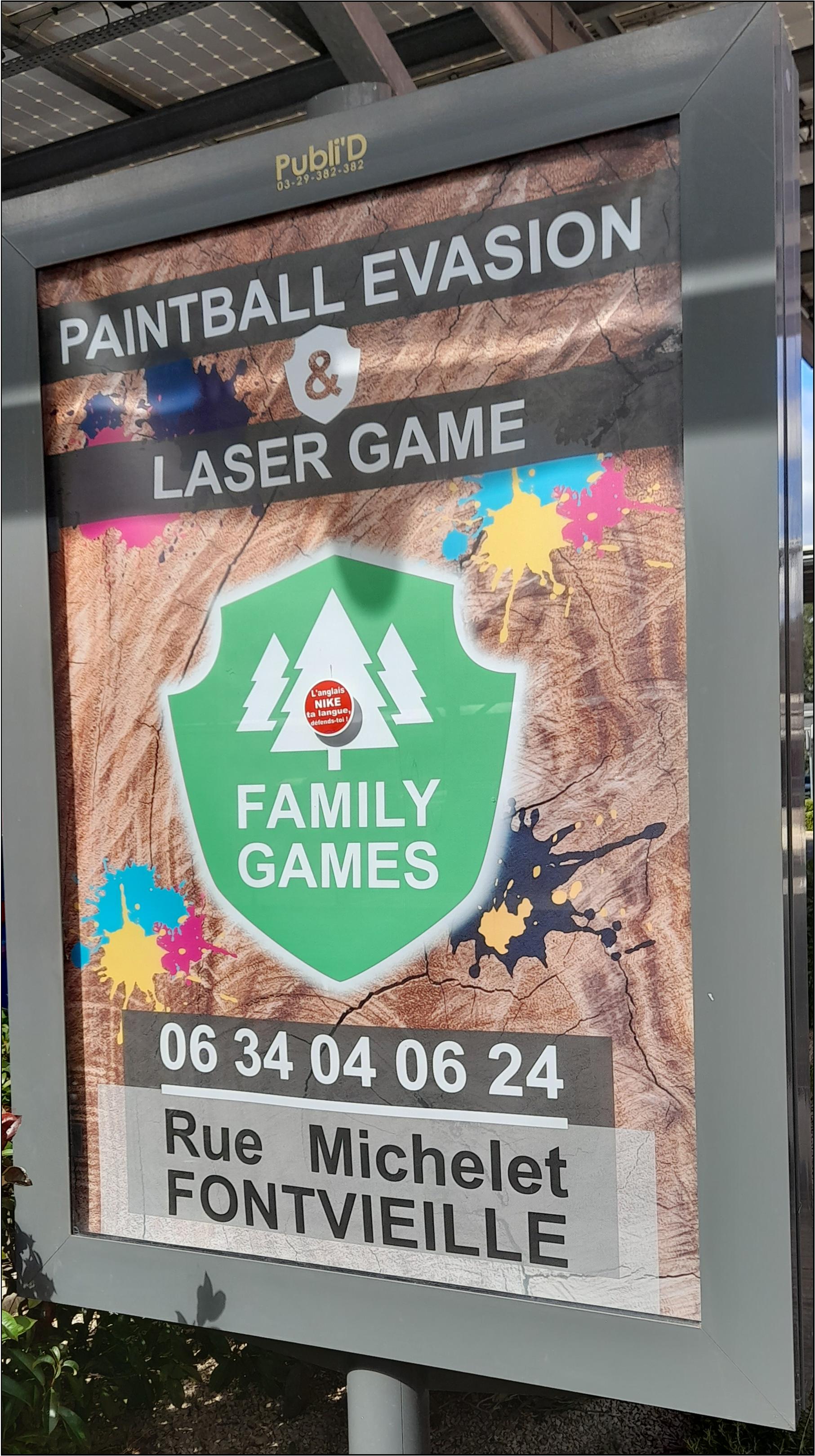 Jeux, combat au laser, combat aux billes de peinture, Fontvieille, Arles