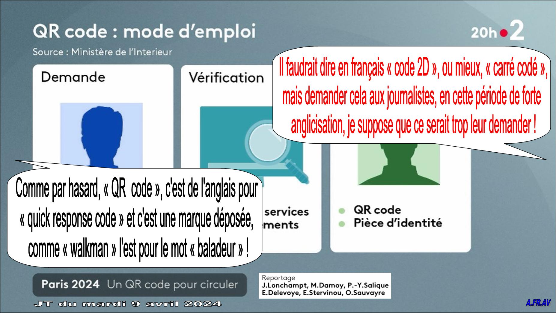 Jules Lonchampt et le QR code au JT de 20h de France 2