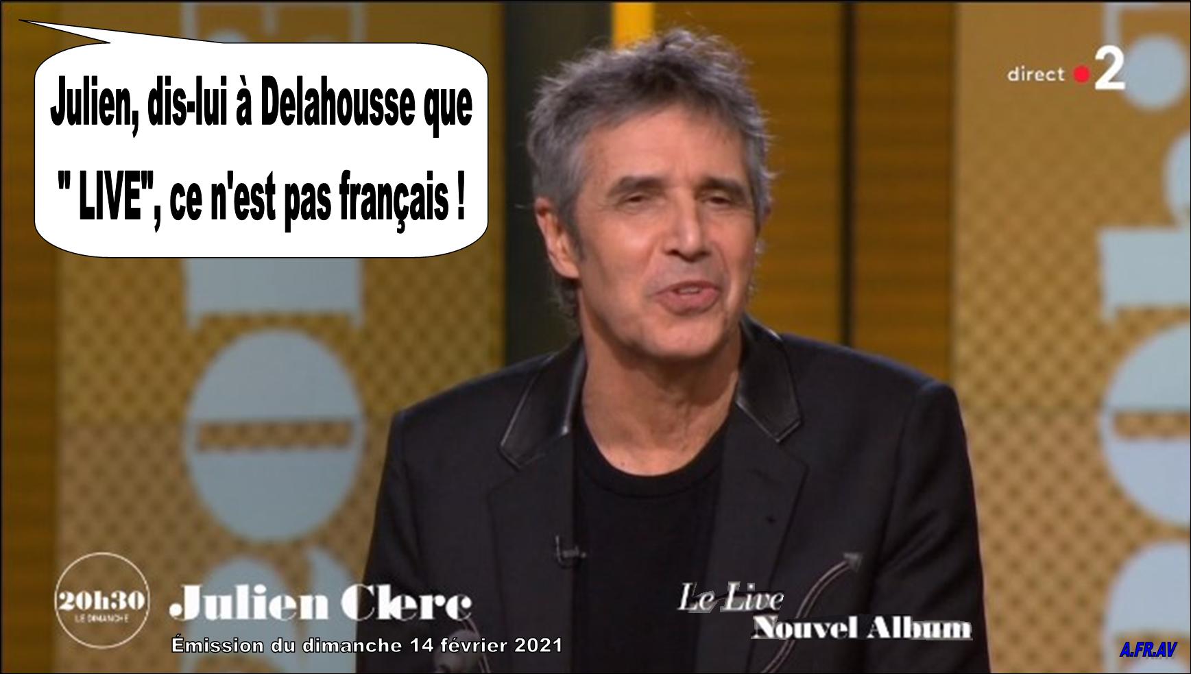 Julien Clerc et Laurent Delahousse au 20h30 le dimanche