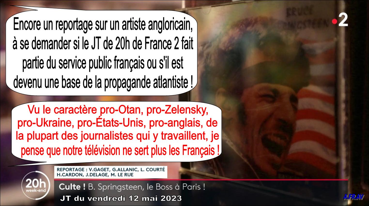 Julien Delage, Liane Courté, Valérie Gaget, journalistes atlantistes aux JT de 20h de France 2