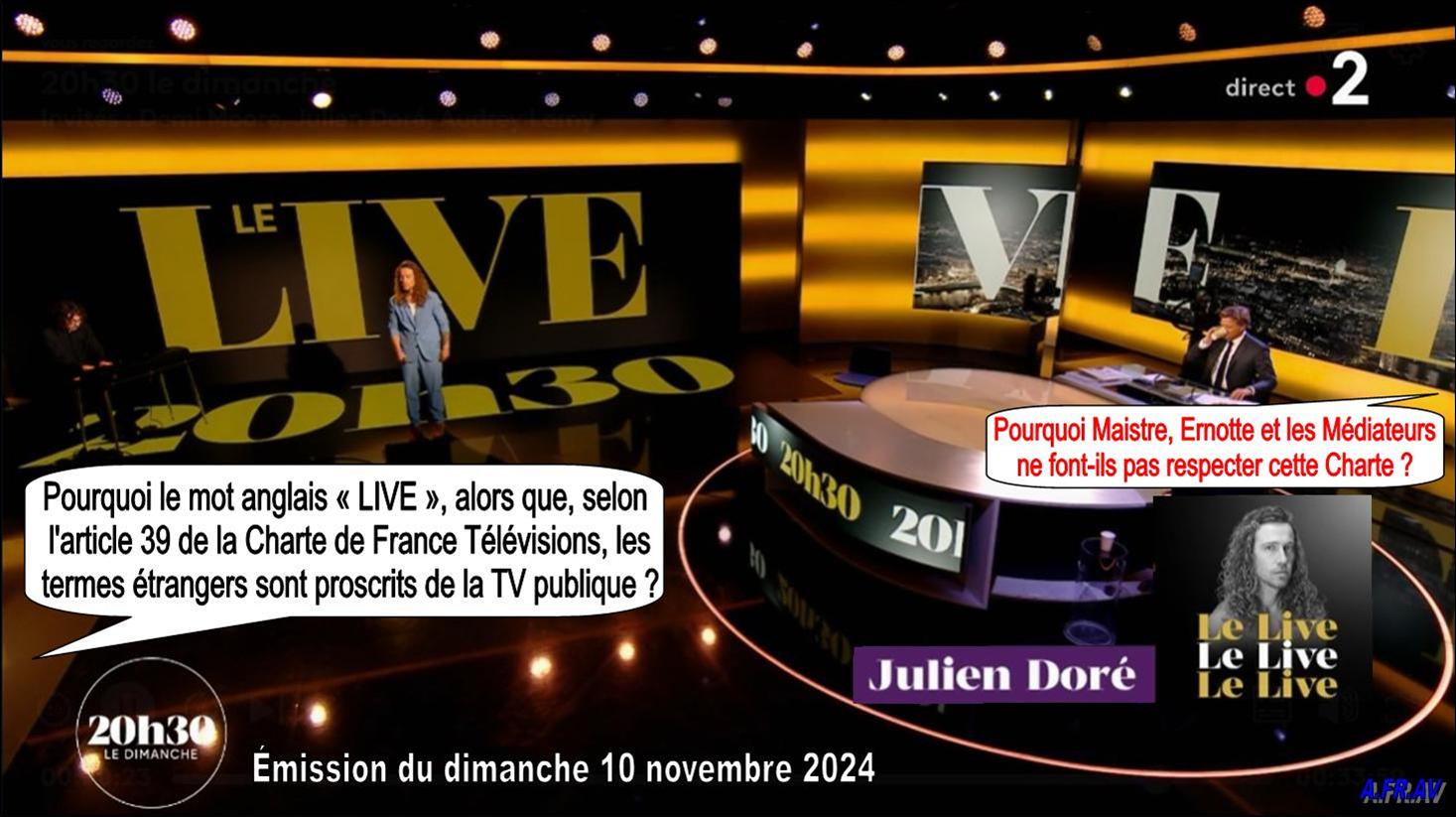 Julien Doré, Laurent Delahousse, 20h30 le Dimanche, France 2