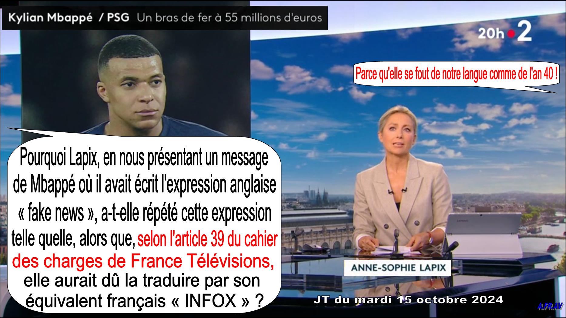 Kylian Mbappé, Anne-Sophie Lapix, 20h de France 2