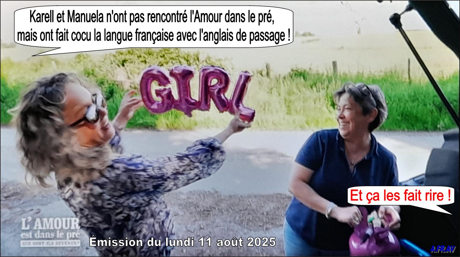 L'Amour est dans le pré, Karine Le Marchand, Katell, Manuela, langue française, Métropole Télévision, M6