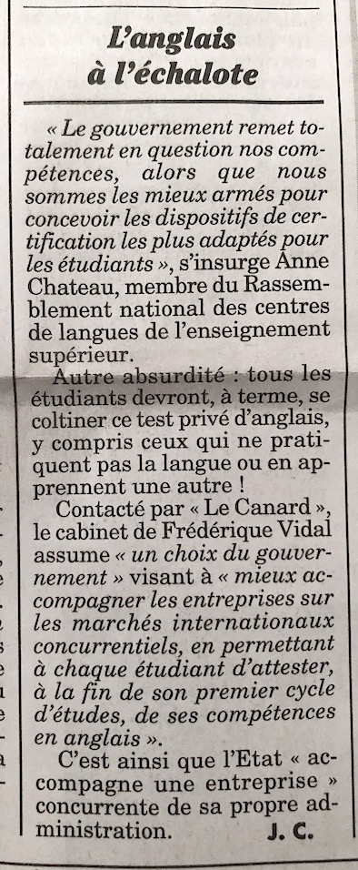 refusons l'anglais obligatoire de Frédérique Vidal