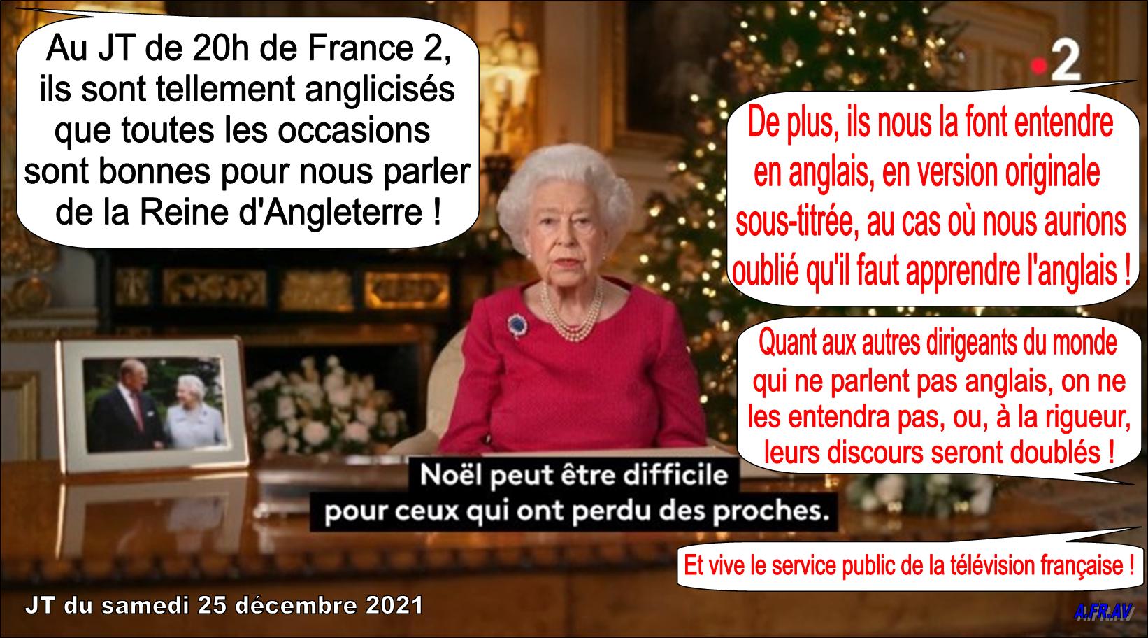 La Reine d'Angleterre au JT de 20h de France 2, France Télévisions